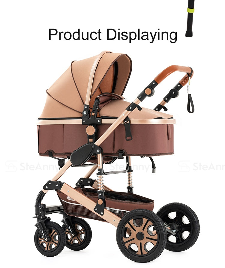 5-IN-1 Luxury Baby Stroller Portable Carriage With Car Seat