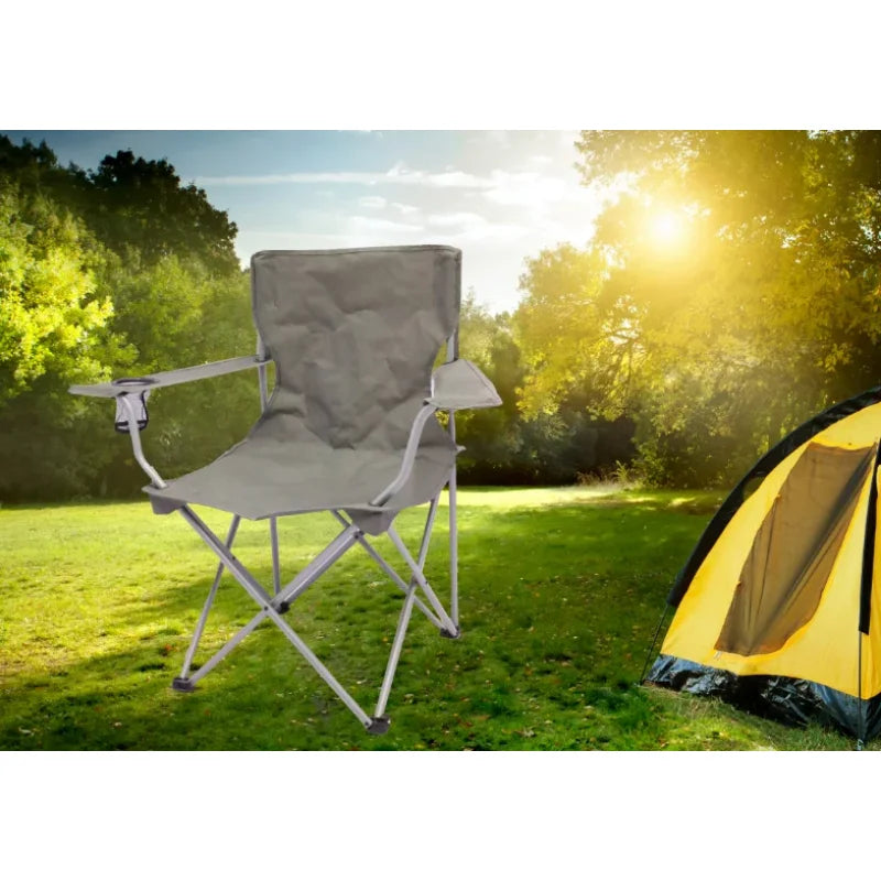 Classic Folding Camp Chairs, with Mesh Cup Holder
