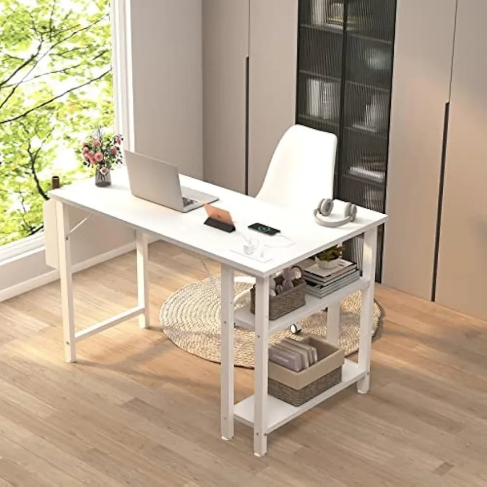 L-Shaped Computer Desk.  40 Inch Small Corner Desk for Small Home Office Space