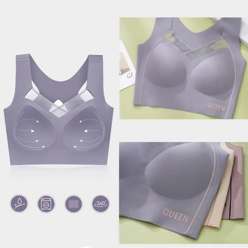 Elastic Band Breathable Wire-free Workout/Sports Bras