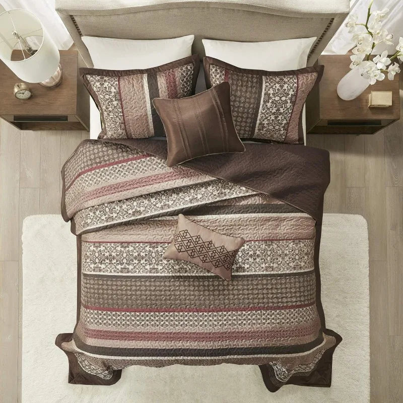 Reversible Quilted Bedspread Set