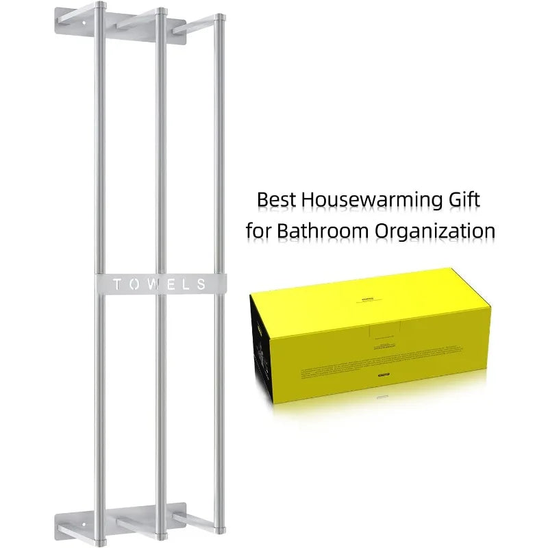 Bathroom Towel Wall Mounted Storage Rack